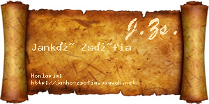 Jankó Zsófia névjegykártya