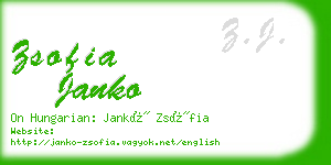 zsofia janko business card